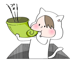 cute cat in the hole2 sticker #3667889