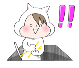 cute cat in the hole2 sticker #3667894