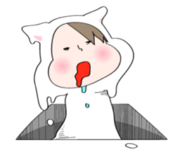 cute cat in the hole2 sticker #3667895