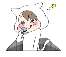 cute cat in the hole2 sticker #3667897