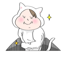 cute cat in the hole2 sticker #3667900