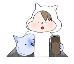 cute cat in the hole2 sticker #3667906