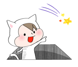 cute cat in the hole2 sticker #3667907