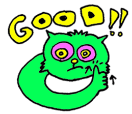 GREEN CAT PYUNTA sticker #3668111