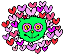 GREEN CAT PYUNTA sticker #3668115
