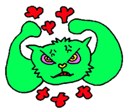 GREEN CAT PYUNTA sticker #3668117