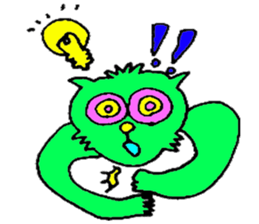 GREEN CAT PYUNTA sticker #3668122