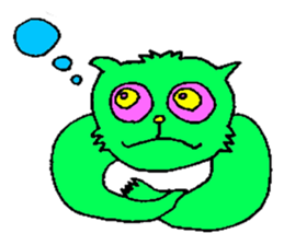 GREEN CAT PYUNTA sticker #3668125