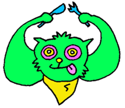 GREEN CAT PYUNTA sticker #3668126