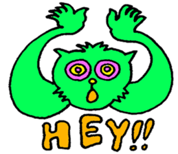 GREEN CAT PYUNTA sticker #3668127