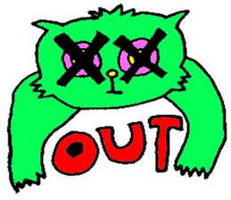 GREEN CAT PYUNTA sticker #3668129