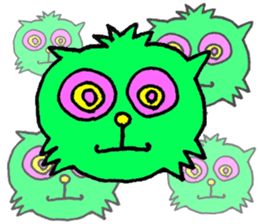 GREEN CAT PYUNTA sticker #3668134