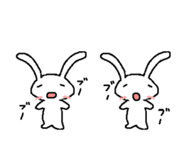Cute rabbit cute rabbit sticker #3668365