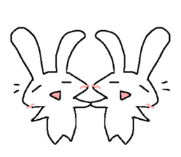 Cute rabbit cute rabbit sticker #3668366