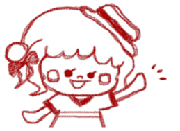 Girl of crayons. World Edition sticker #3668752