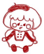 Girl of crayons. World Edition sticker #3668753