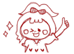 Girl of crayons. World Edition sticker #3668754