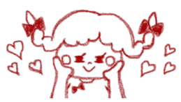 Girl of crayons. World Edition sticker #3668755