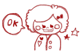 Girl of crayons. World Edition sticker #3668756