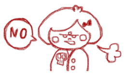 Girl of crayons. World Edition sticker #3668757