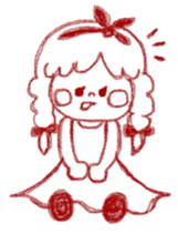 Girl of crayons. World Edition sticker #3668759