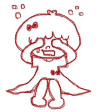 Girl of crayons. World Edition sticker #3668761