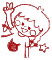 Girl of crayons. World Edition sticker #3668765