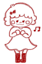 Girl of crayons. World Edition sticker #3668768