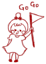 Girl of crayons. World Edition sticker #3668770