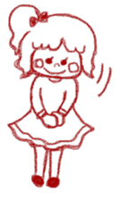 Girl of crayons. World Edition sticker #3668771