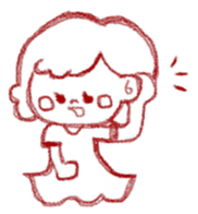 Girl of crayons. World Edition sticker #3668774