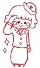 Girl of crayons. World Edition sticker #3668775