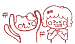 Girl of crayons. World Edition sticker #3668782