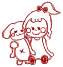 Girl of crayons. World Edition sticker #3668785