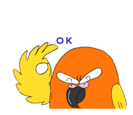 Piegii of the parakeet which sulked sticker #3669354