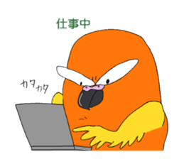 Piegii of the parakeet which sulked sticker #3669357