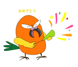 Piegii of the parakeet which sulked sticker #3669390