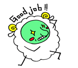 komame sheep sticker #3673123
