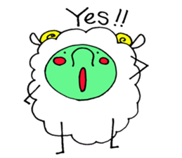 komame sheep sticker #3673137