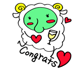 komame sheep sticker #3673150