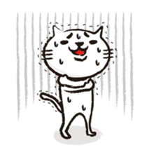 Very white cat 3 sticker #3673638