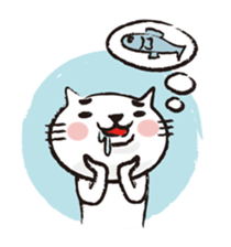 Very white cat 3 sticker #3673645