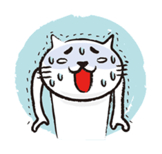 Very white cat 3 sticker #3673650