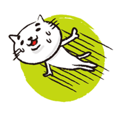 Very white cat 3 sticker #3673652