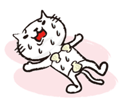 Very white cat 3 sticker #3673653