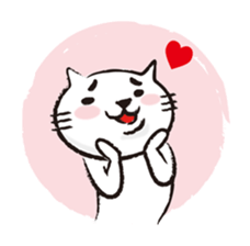 Very white cat 3 sticker #3673658