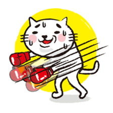 Very white cat 3 sticker #3673662