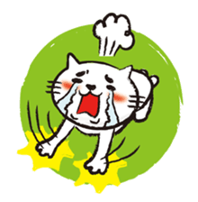 Very white cat 3 sticker #3673663