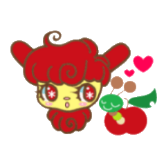 Apple and Rabbit Sticker