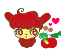 Apple and Rabbit Sticker sticker #3674071